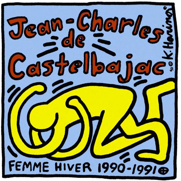 1990-1991, invitation créée par Keith Haring