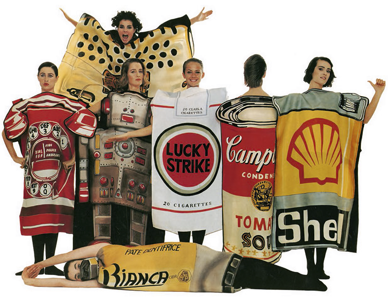 1984, L’Hommage au XXe siècle, robes peintes sur Gazar