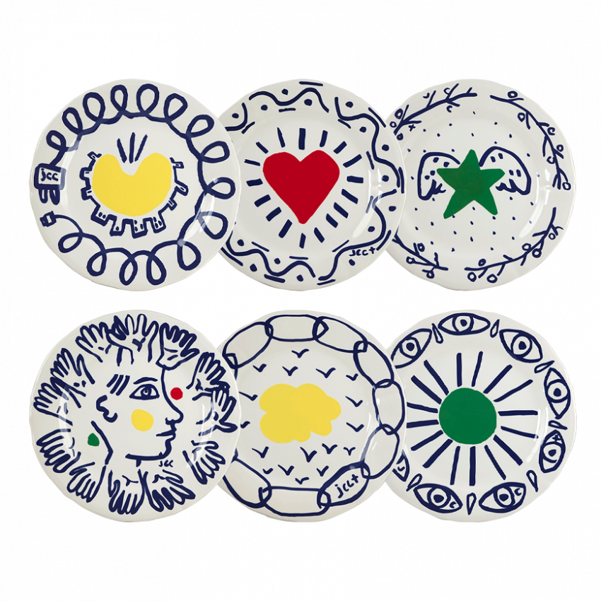 COFFRET DE 6 ASSIETTES DESSERT ASSORTIES